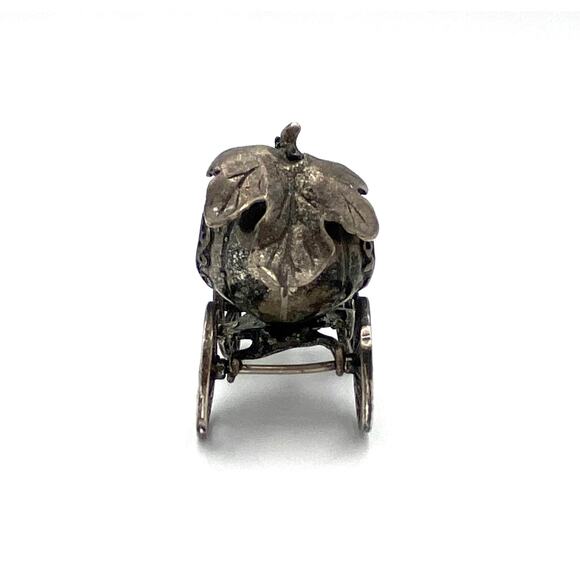Vintage Sterling Silver Miniature Cinderella's Horse Drawn Pumpkin Carriage 47g - Picture 4 of 11